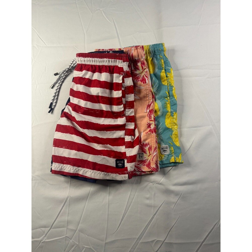 Spicy Tuna Bottom Mens Size M/L Board Short Swim Trunk Elastic Waist Set of 3